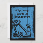 uitnodiging van de partij Anchor Blue Birthday (Voorkant)