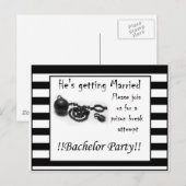 Uitnodiging van de partij Bachelor - gevangenisond (Voorkant / Achterkant)