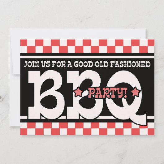Uitnodiging van de partij Barbeque (Voorkant)