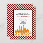 Uitnodiging van de partij Barbeque (Voorkant / Achterkant)