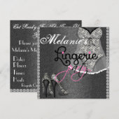 Uitnodiging van de partij CHALKBOARD Lingerie (Voorkant / Achterkant)