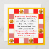 uitnodiging van de partij Colorful Fun (Voorkant / Achterkant)