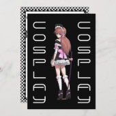 Uitnodiging van de partij Cosplay (Voorkant / Achterkant)