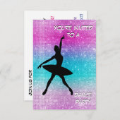 Uitnodiging van de partij Dance (Voorkant / Achterkant)