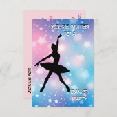 Uitnodiging van de partij Dance (Voorkant / Achterkant)