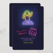 Uitnodiging van de partij Dance (Voorkant / Achterkant)