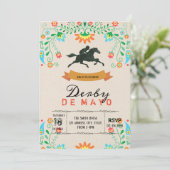 Uitnodiging van de partij Derby de Mayo (Staand voorkant)