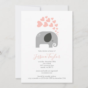 Uitnodiging van de partij Elephant Baby shower