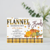 Uitnodiging van de partij Flannel en de Vrienden v (Staand voorkant)