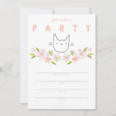 Uitnodiging van de partij Garden Cat (Voorkant)