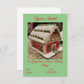 Uitnodiging van de partij Gingerbrood House Making (Voorkant / Achterkant)