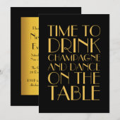 Uitnodiging van de partij Gold 1920 in het nieuwja (Voorkant / Achterkant)