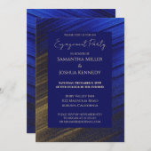 Uitnodiging van de partij Gold en Blue Engagement (Voorkant / Achterkant)