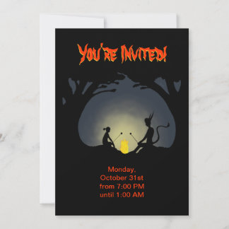Uitnodiging van de partij Halloween - Alien Camp F