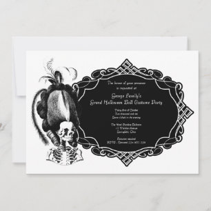 Uitnodiging van de partij Halloween Ball Masquerad