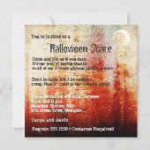 Uitnodiging van de partij Halloween Bloody Moon Gr (Achterkant)