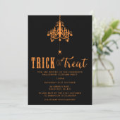 Uitnodiging van de partij Halloween - elegante vol (Staand voorkant)