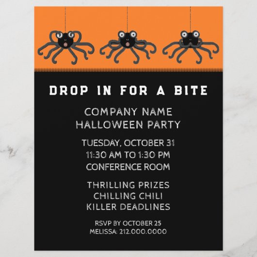 Uitnodiging van de partij Halloween Flyer (Voorkant)