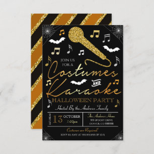 Uitnodiging van de partij Halloween Karaoke