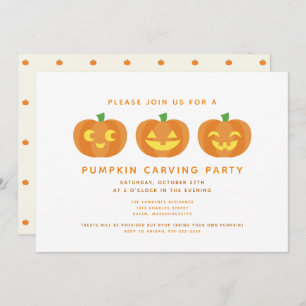 Uitnodiging van de partij Halloween Pumpkin Carvin