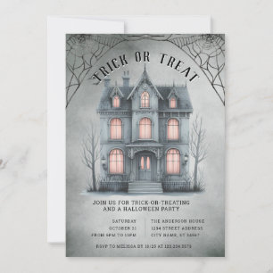 Uitnodiging van de partij Halloween Trick or treat