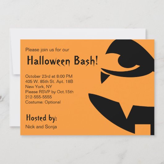 Uitnodiging van de partij Halloween - Vampire Pump (Achterkant)