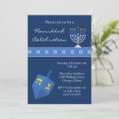 Uitnodiging van de partij Hanukkah (Staand voorkant)