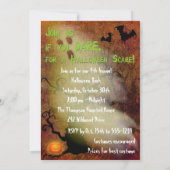 Uitnodiging van de partij Haunted House Halloween (Achterkant)