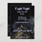 Uitnodiging van de partij Haunted House Halloween (Voorkant / Achterkant)