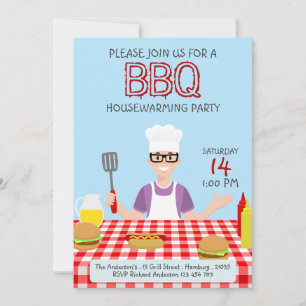 Uitnodiging van de partij Housewarming BBQ