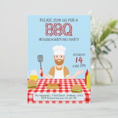 Uitnodiging van de partij Housewarming BBQ (Staand voorkant)