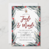 uitnodiging van de partij jingle en mingle kerst (Voorkant)