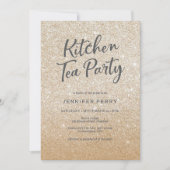 Uitnodiging van de partij Kitchen - GOLD glitter (Voorkant)