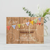 Uitnodiging van de partij Landschap Wood Bunting (Staand voorkant)