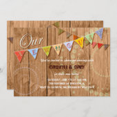 Uitnodiging van de partij Landschap Wood Bunting (Voorkant / Achterkant)