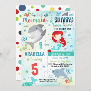 Uitnodiging van de partij Mermaid Shark