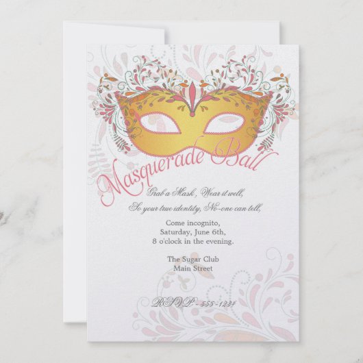 Uitnodiging van de partij Midsummers Night Masquer (Voorkant)