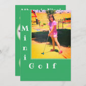 Uitnodiging van de partij Mini Golf Putt-Putt (Voorkant / Achterkant)