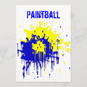 Uitnodiging van de partij Paintball