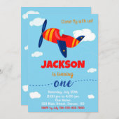 Uitnodiging van de partij Pilot om te jarig zijn v (Voorkant / Achterkant)