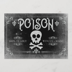 Uitnodiging van de partij Poison Label Halloween