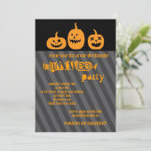 Uitnodiging van de partij Pumpkin Halloween (Staand voorkant)
