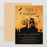 Uitnodiging van de partij Rustic Haunted House Hal