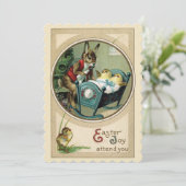 Uitnodiging van de partij Tea om paaseieren te dec (Staand voorkant)