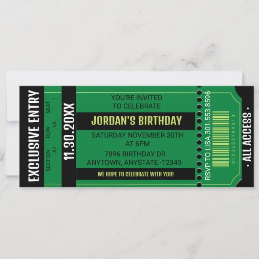 Uitnodiging van de partij Ticket | Uitnodiging tot (Voorkant)