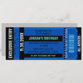 Uitnodiging van de partij Ticket | Uitnodiging tot (Voorkant / Achterkant)