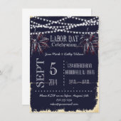 Uitnodiging van de Partij van de Arbeidsdag van he (Voorkant / Achterkant)