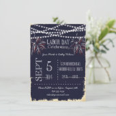 Uitnodiging van de Partij van de Arbeidsdag van he (Staand voorkant)