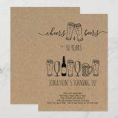 Uitnodiging van de partij van de Cheers & Beer Bir (Voorkant / Achterkant)