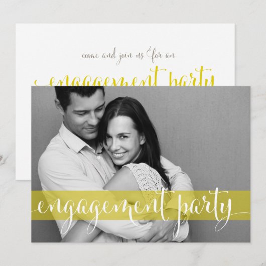 Uitnodiging van de Partij van de FotoEngagement va (Voorkant / Achterkant)